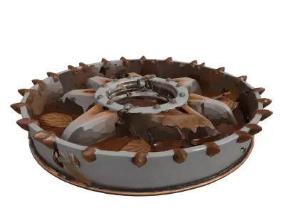 Weathered Spiked Landmine Prop 3D model