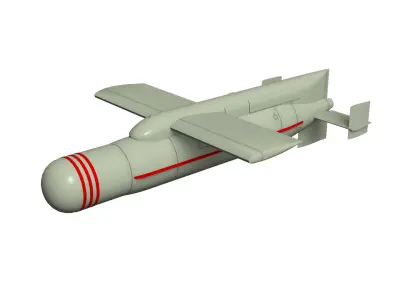 Kawasaki Ki102 otsu and Type I 1 otsu wireless guided missile  3D model