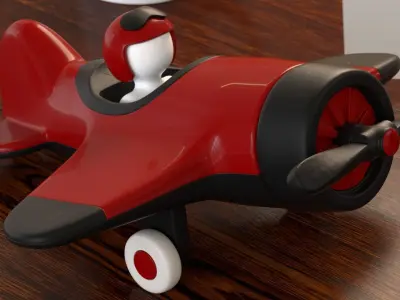 Plastic toy plane 3D model
