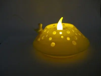 fishing man tealight holder Free 3D print model