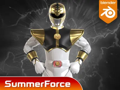 White Ranger - Mighty Morphin Power Rangers The Movie 3D model