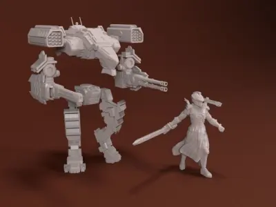28mm Light Mech Kit - Guardian 3D print model
