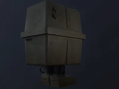 Game ready Star Wars GNK Droid Free low-poly 3D model