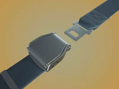 Aviation Seat belt 3D model