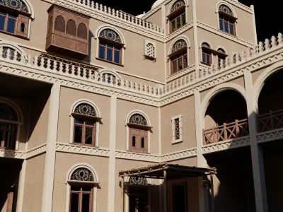 Middle East Apartment Complex Low-poly 3D model