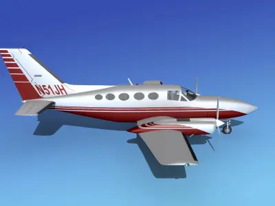 Cessna 414A Chancellor V10 3D model