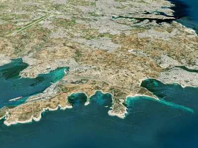 malta full Islands 3d model terrain 3D model