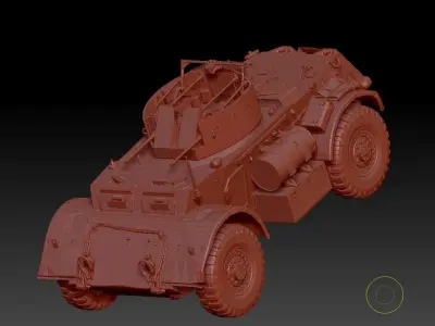 British self propelled antiaircraft gun RT-1 3D model