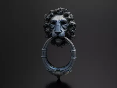 Old door knocker 1 3D print model