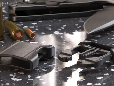 YKK Contoured Side Release Plastic Buckle 3D model