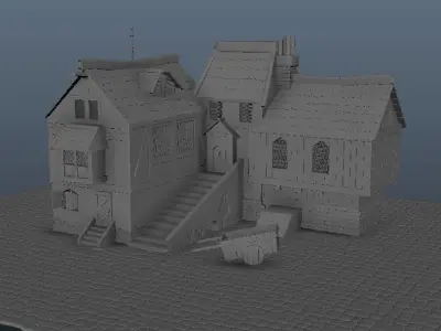 beatiful house Low-poly 3D model