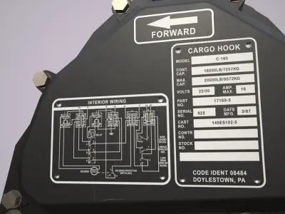 Helicopter Cargo Hook C-160 Low-poly 3D model
