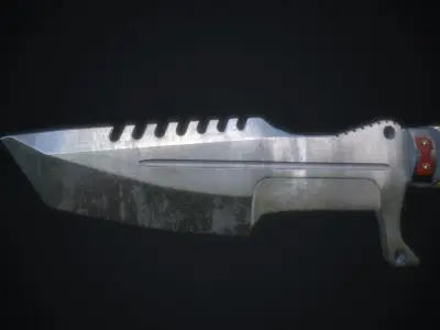 Sci-Fi Exploding Throwing Knife low poly model Free low-poly 3D model