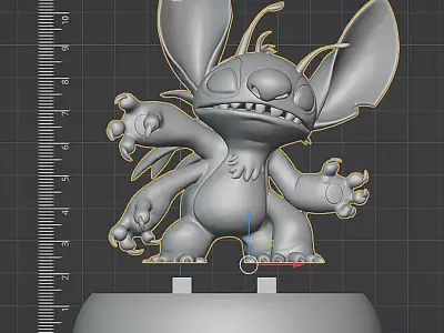 Stitch Four-Armed Power-Up 3D Printable 3D print model