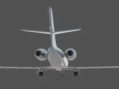 Privet jet Low-poly 3D model