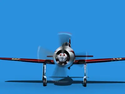 Grumman F8F-2 Bearcat V16 3D model