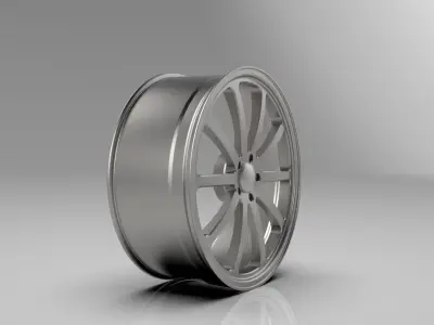 Basic Tyre and Rim   3D model