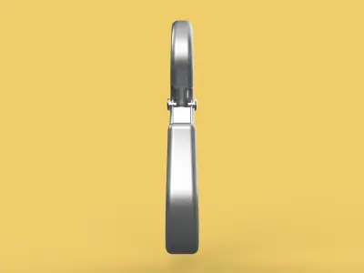 EYE HOOK FORGED SINGLE LIFTING CRANE TON HOOKS HOIST WINCH LATCH 3D model