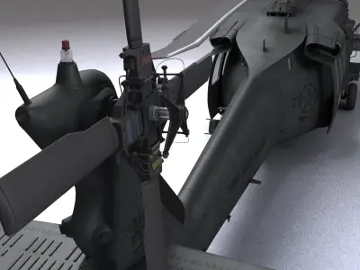 UH 60 Blackhawk Military Helicopter 3D model