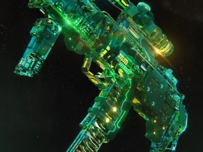 Glass Gun - 31MAR21 by DSZarts 3D model