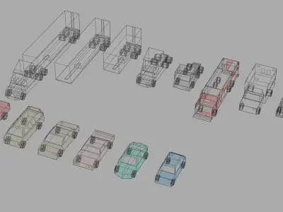 low poly toon cars pack vehicles 3d model Free low-poly 3D model