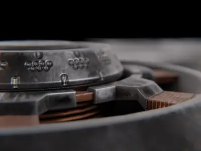 Electro Shock Landmine Low-poly 3D model