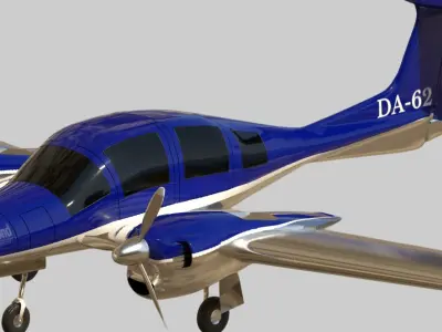 Aircraft diamond da62 3D model