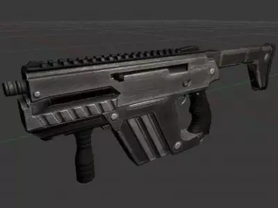 Submachine Gun M24 R Free low-poly 3D model
