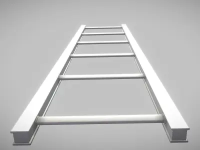 Rung Ladder with 6 Rungs 3D model