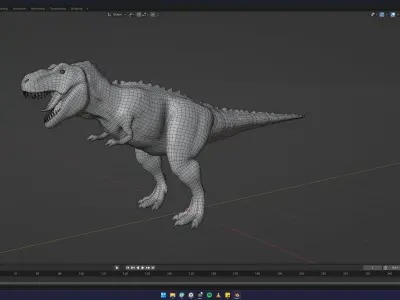 Tyrannosaurus Rex 3D Model - Realistic and Versatile Low-poly 3D model