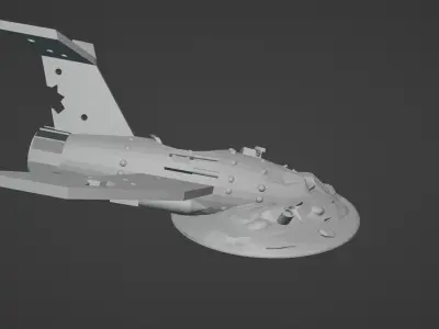 Crashed Space Plane Scenery 3D print model