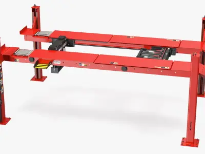 4 Post Car Lift Hunter L451 3D model