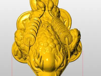Feng shui money toad Free 3D print model