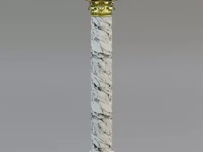 Composite column Low-poly 3D model