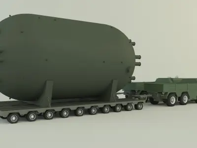 Soviet MAZ-7910 cargo 3D model