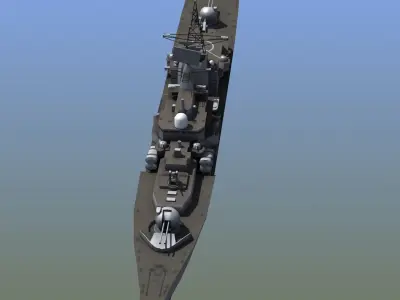Sovremenny Destroyer Low-poly 3D model