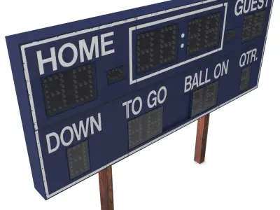 Football Scoreboard 3D model