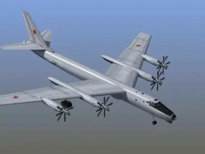 Bear F Aircraft Low-poly 3D model