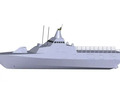 High speed boat 3D model