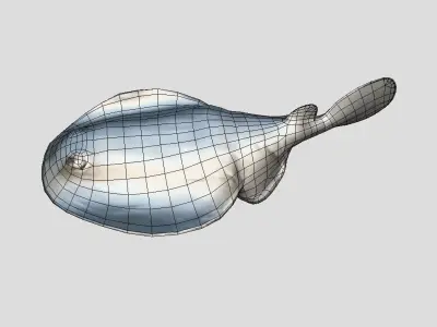 Sleeper Ray Realistic Animated Low-poly 3D model