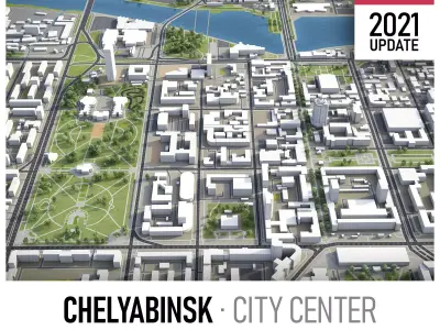Chelyabinsk Low-poly 3D model