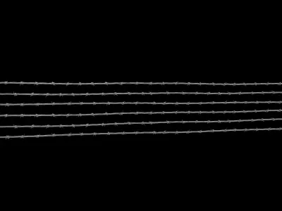 barbed wire high detailed 3D model