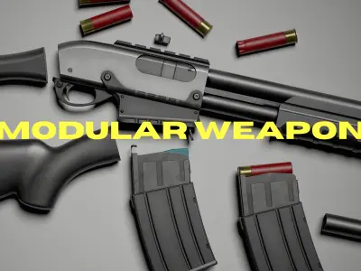 Remington 870 FPS Animation Low-poly 3D model