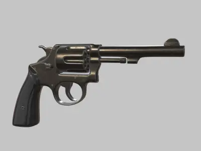 Revolver High Poly PBR Free 3D model