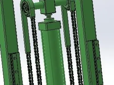 Heavy load lifting mechanism 3D model