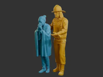 Czechoslovakian firefighter 90s 013 3D print model