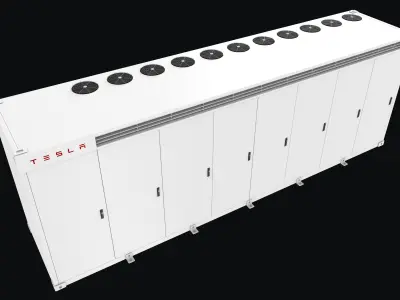 Energy Storage System Tesla Megapack 3D model