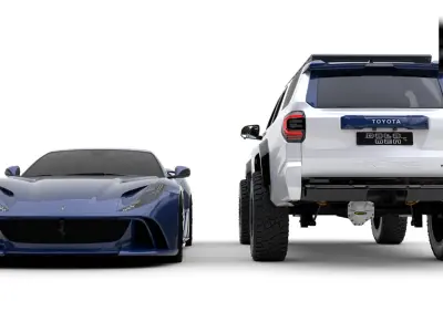 2025 TOYOTA 4Runner datamen X-BOW Front Offroad Metal Bumper 3D model