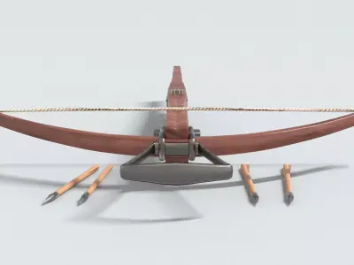 laos Game Crossbow Low-poly 3D model