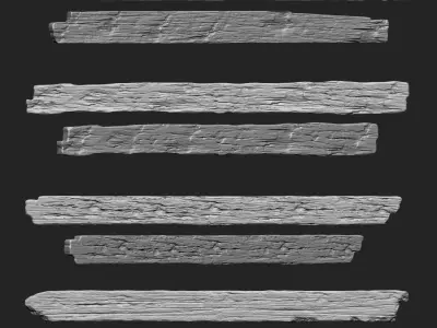 Wooden Plank IMM Brush Pack 20 in One Vol2 3D model